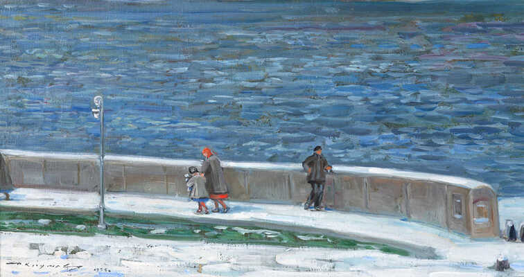 Кучумов Василий Никитич. Вид на Петропавловскую крепость. Неожиданный снег